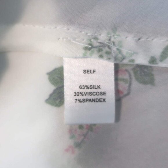 LoveShackFancy x Morgan Lane Stella Slip Dress White Floral Satin Size Large - Picture 8 of 9